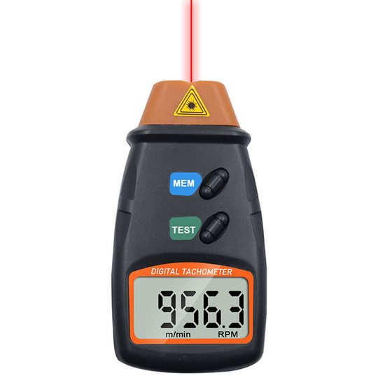 Handheld Digital Tachometer 2.5-99999RPM Non-contact Laser Rotation Speed Meter with Cloth Bag for Motors Fans Washing Machine Automobiles