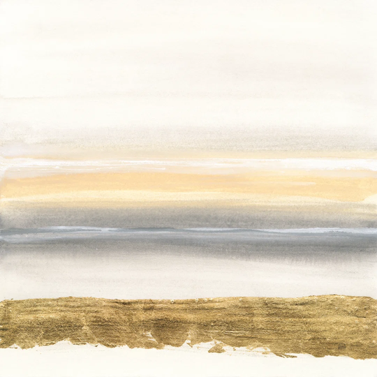 Gold and Grey Sand III by Chris Paschke - Wrapped Canvas Painting