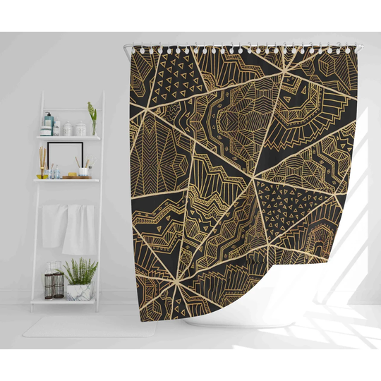 Junious 2 Piece Polyester Shower Curtain Set