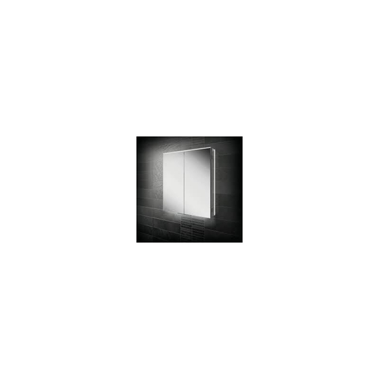Ether 60 led Illuminated Aluminium Mirror Cabinet - 600mm Wide - 50600 - Aluminium - HIB