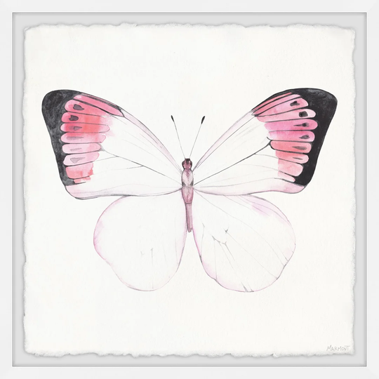Bright White Butterflies - Picture Frame Painting