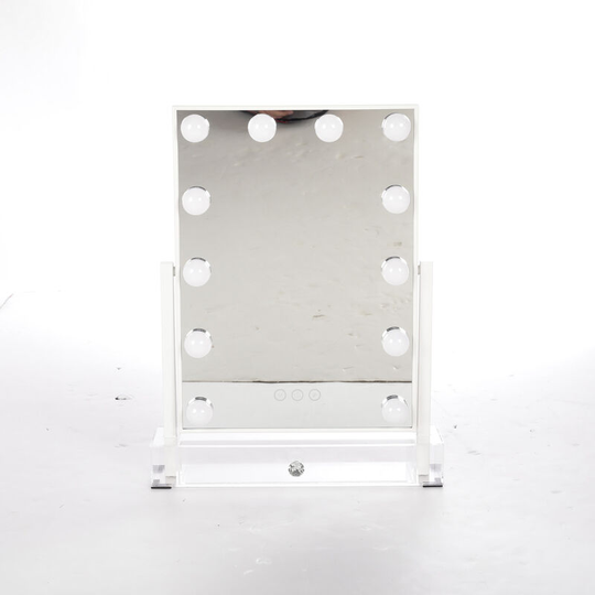 Livingandhome - White Hollywood Vanity Makeup Mirror Dimmable