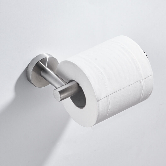 Silver Color Stainless Steel Toilet Paper Holder, Toilet Roll Holder Brushed Nickel Finish Wall Mounted, Silver