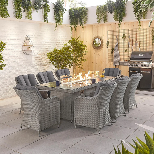 Larbi 8 Seater Dining Set with Cushions