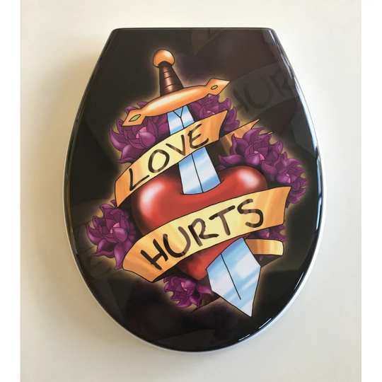 Cortina Love Hurts Toilet Seat Sticker