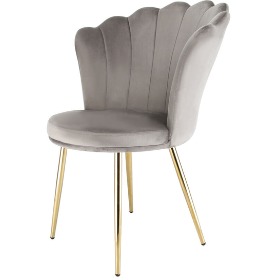 Daisy Accent Chair in Grey Velvet