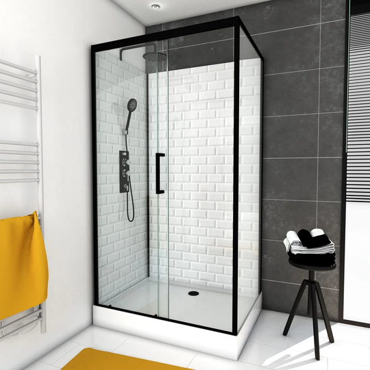 Nagle Rectangular Shower Cabin with Rain Shower and Temperature Control