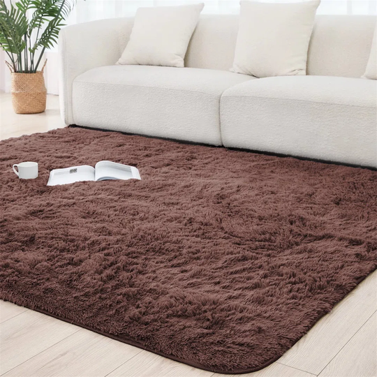 Demaris Solid Colour Brown Area Rug