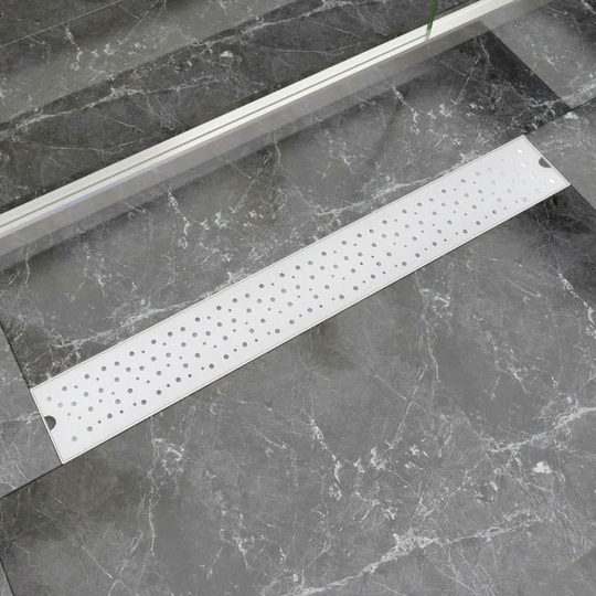 Linear Shower Drain Bubble 830x140 mm Stainless Steel VD04371 - Hommoo