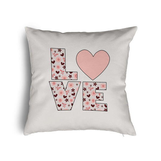 Davidsville Love with Flowers Square Scatter Cushion