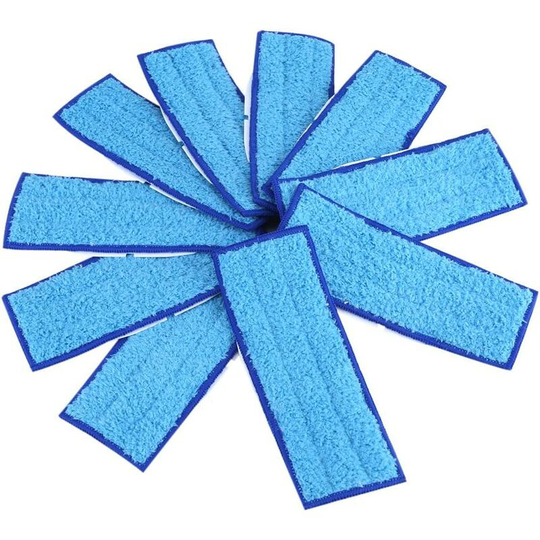 Perlerare - 10 Pack Washable Cleaning Pads for iRobot Braava Jet 240/241 (Wet pad-Blue)
