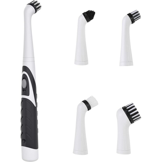 Electric Bathtub Tile Cleaning Brush, Electric Spinning Household Cleaning Brushes with 4 Heads, Suitable for Bathroom Floor, Tub, Shower,
