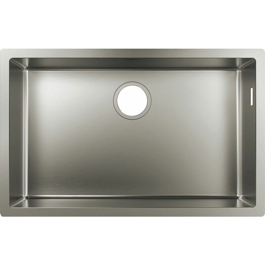 Kitchen Sink 1 Bowl Stainless Steel Inset Integrated Undermount 710mm - Silver - Hansgrohe