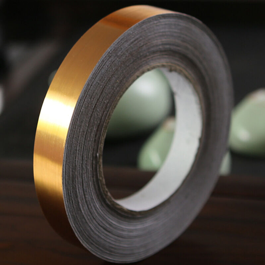 Sunflowergb - Ceramic Tile Mildewproof Gap Tape Tile Gap Sealing Tape Waterproof Foil Strip Silver Golden Rims(S)
