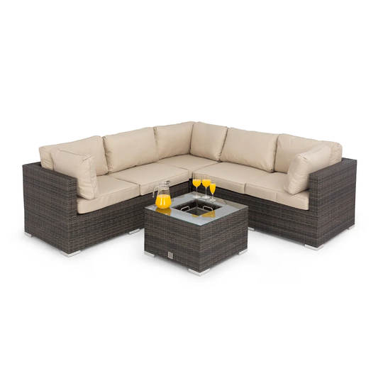 Sukhani Rattan Corner Sofa Group - with Ice Bucket