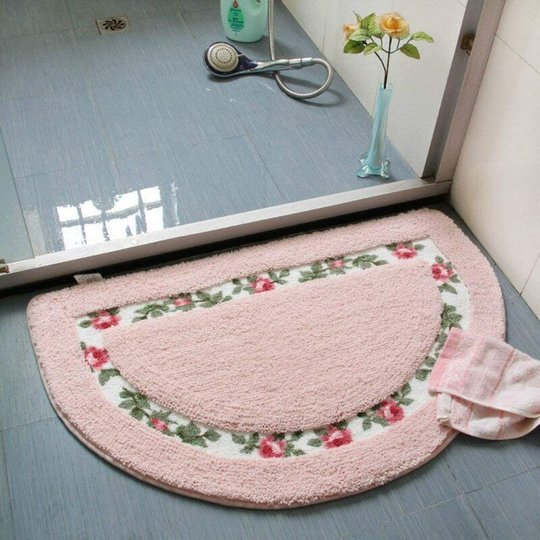 Ilovemilan - Beautiful Rose Flower Rug Absorbent Bath Mat Soft Non-Slip Bathroom Mat Doormat Kitchen Mat 15.74 x 23.62 Inch/40cm*60cm
