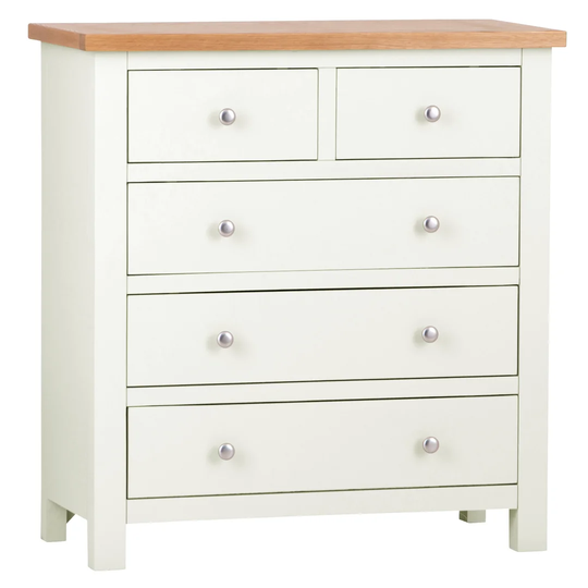 Philpot 5 Drawer 85Cm W Solid Wood Chest of Drawers