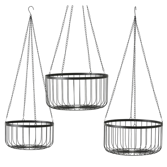 Cook 3 Pieces Metal Hanging Basket Set