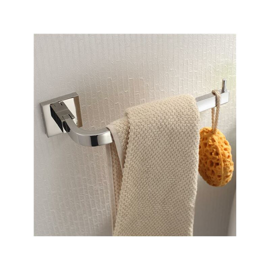 Bright Polishing Square Base Towel Hook Bars Silver Towel Rack 304 Stainless Steel Bathroom Accessories KJ51309