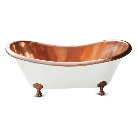 1830 mm x 810 mm Clawfoot Double Ended Bathtub