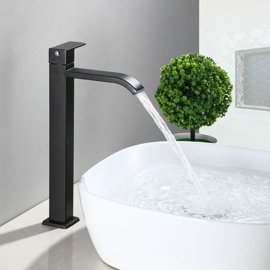 Basin Faucet, Waterfall Faucet for Bathroom, Adjustable Hot and Cold of Basin Mixer Tap