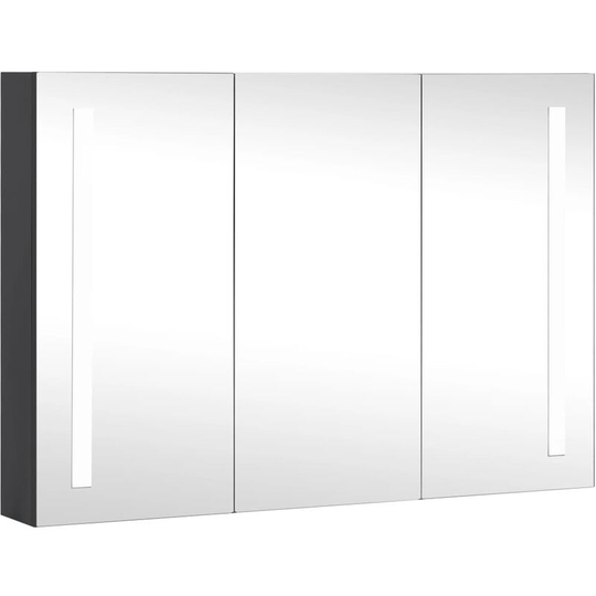 Vidaxl - led Bathroom Mirror Cabinet 89x14x62 cm Anthracite