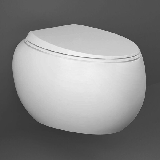 Rak Cloud Rimless Wall Hung Toilet with Urea Soft Close Seat - Matt White