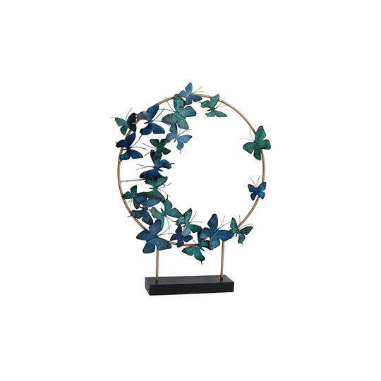 Yandel Ornament Butterflies in Circle Sculpture