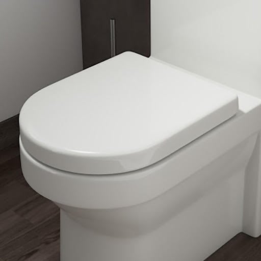 Affine Tivoli Soft Close D-Shape Toilet Seat - Top Fix White