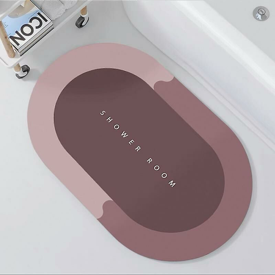 Sunflowergb - Bath Mat Super Absorbent Floor Mat Quick-Drying Bathroom Mat Non-Slip Entrance Doormat Red