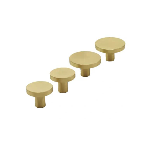 Solid Brass Round Handle, Gold Drawer knobs ,Cabinet knobs,for Cabinet Door, Wardrobe Door, Dresser Drawer and Home Dcoration, Gold [20MM*25MM]