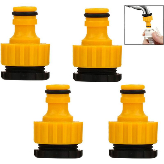 Denuotop - Faucet Nose, Set of 4 Plastic Garden Hose Quick Connectors Faucet Connector