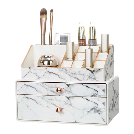 Darby Marble Make up Organiser and Jewellery Accessory Drawer Set