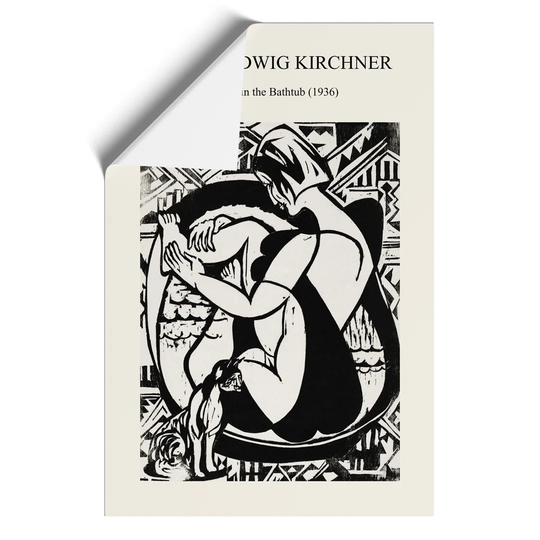 Woman in the Bathtub by Ernst Ludwig Kirchner - Unframed Painting
