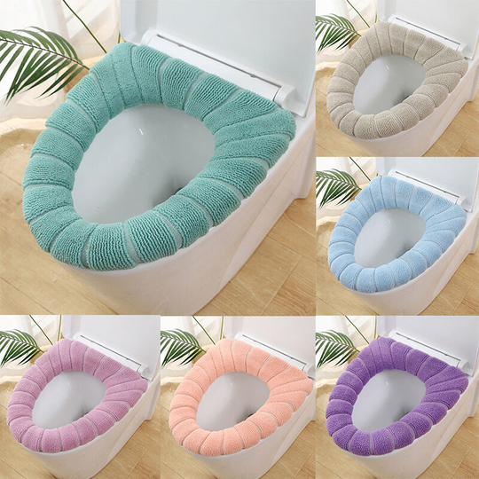 Polyester Luxury Toilet Thick Thick Toilet Mat With Toilet Lid Warm Universal Super Warm Toilet Mat Colorful Cartoon Pumpkin (6pcs)