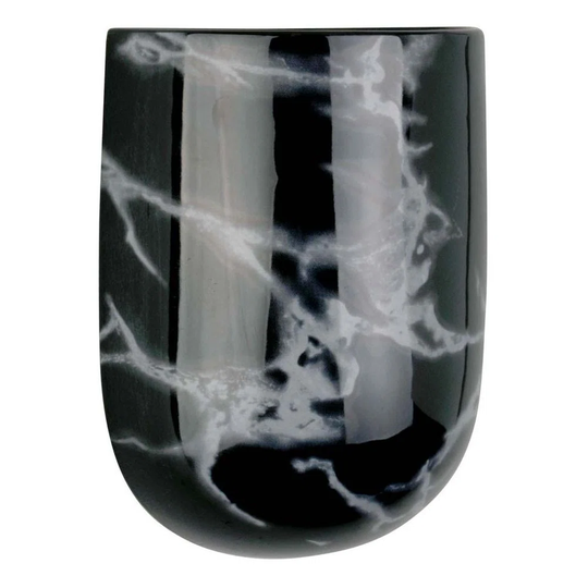 Marbled Ceramic Wall Planter 15 X 7 Cm Black