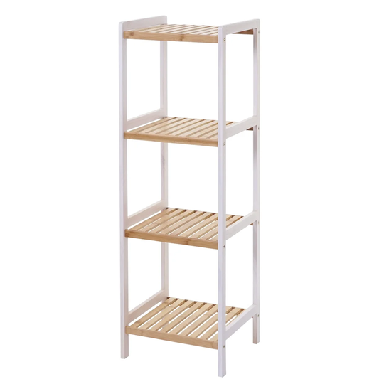 34Cm W x 110cm H x 33Cm D Solid Wood Free-Standing Bathroom Shelves