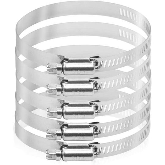 Betterlifegb - 12 Pieces Hose Clamp, Betterlife 78-101mm Stainless Steel Adjustable Clip for Washing Machine, Swimming Pool, Garden