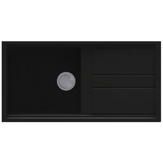 Best 480 Granite Black Single Bowl Reversible Sink - Reginox