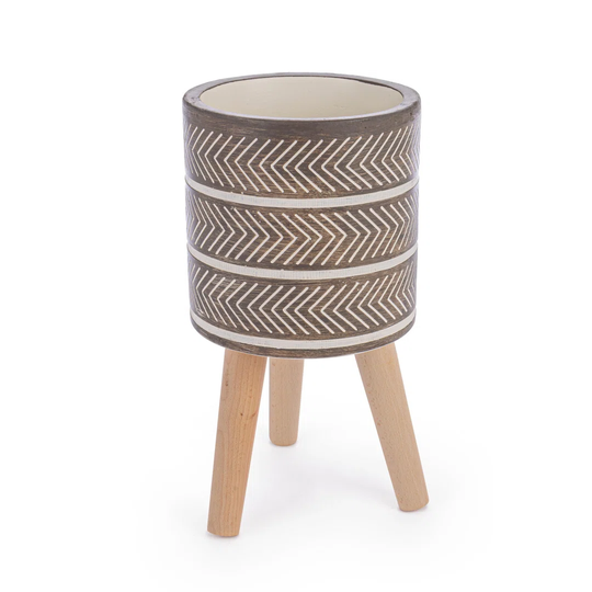 SIGNAL MAGNESIA TRIPOD VASE H23