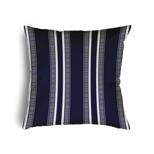 Elrita Down Striped Square Scatter Cushion with Filling