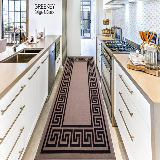 Gagliano Hand-Knotted Beige/Black Outdoor Rug