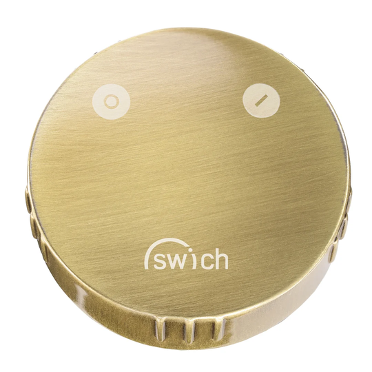Swich Round Handle Water Filter Tap Converter In Brushed Brass (High Resin Filter)