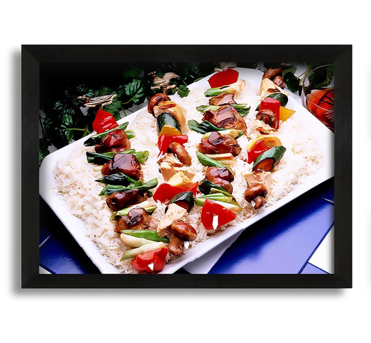 Kebab Platter - Picture Frame Graphic Art on Canvas