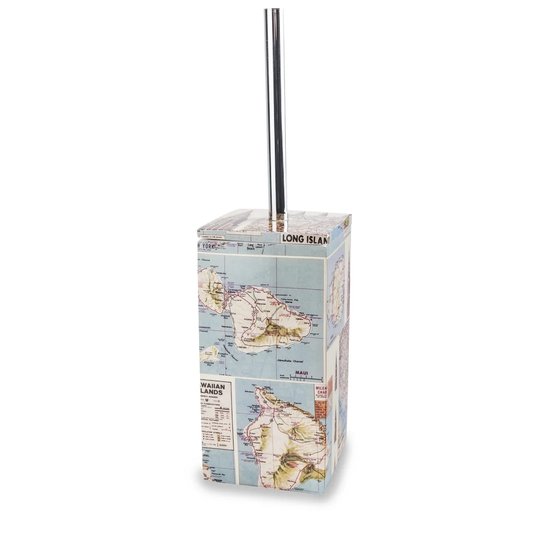Map Free-Standing Toilet Brush and Holder