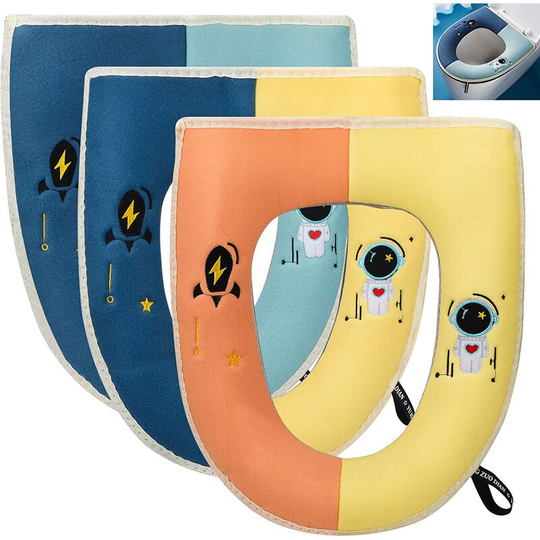 3 Pcs Warm Toilet Seat Cover, Washable Cushion Toilet Seat Cover, Universal Antibacterial Toilet Seat Cushion