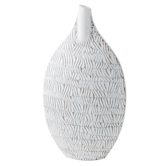 White 57Cm Resin Table Vase