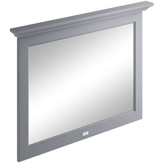 Flat Bathroom Mirror 1000mm Wide - Plummett Grey - Bayswater
