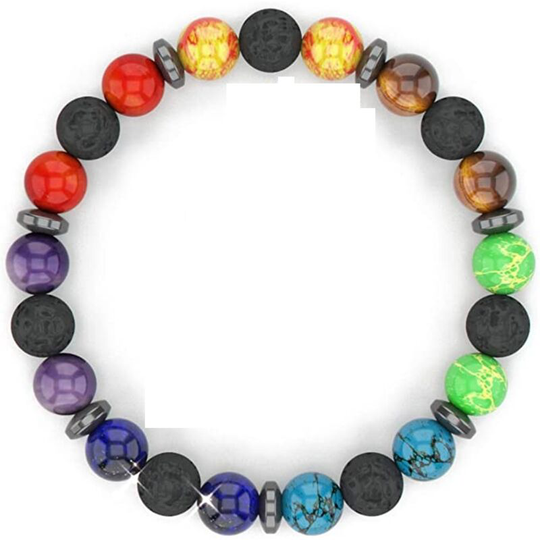 Aromatherapy diffuser bracelet with lavender essential oil, essential oil bracelet for women and men, rainbow crystal bracelet, yoga meditation gift