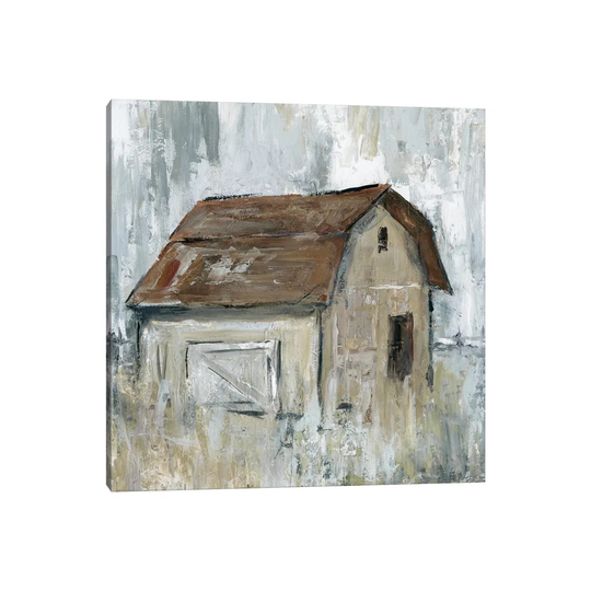 'Barn at Dusk' Painting on Wrapped Canvas